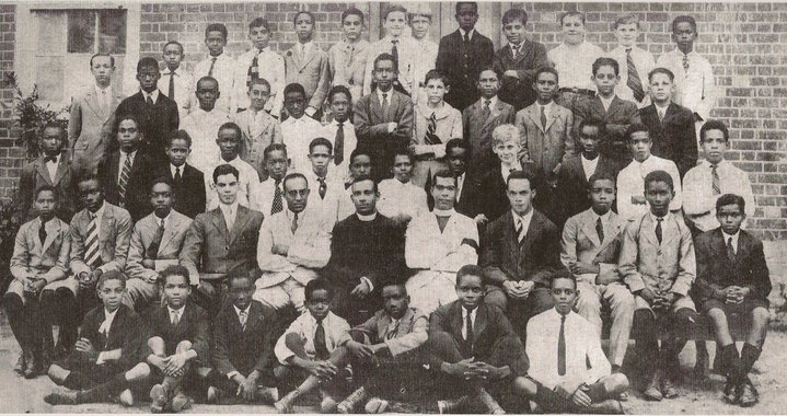 The first batch of students to attend Kingston College